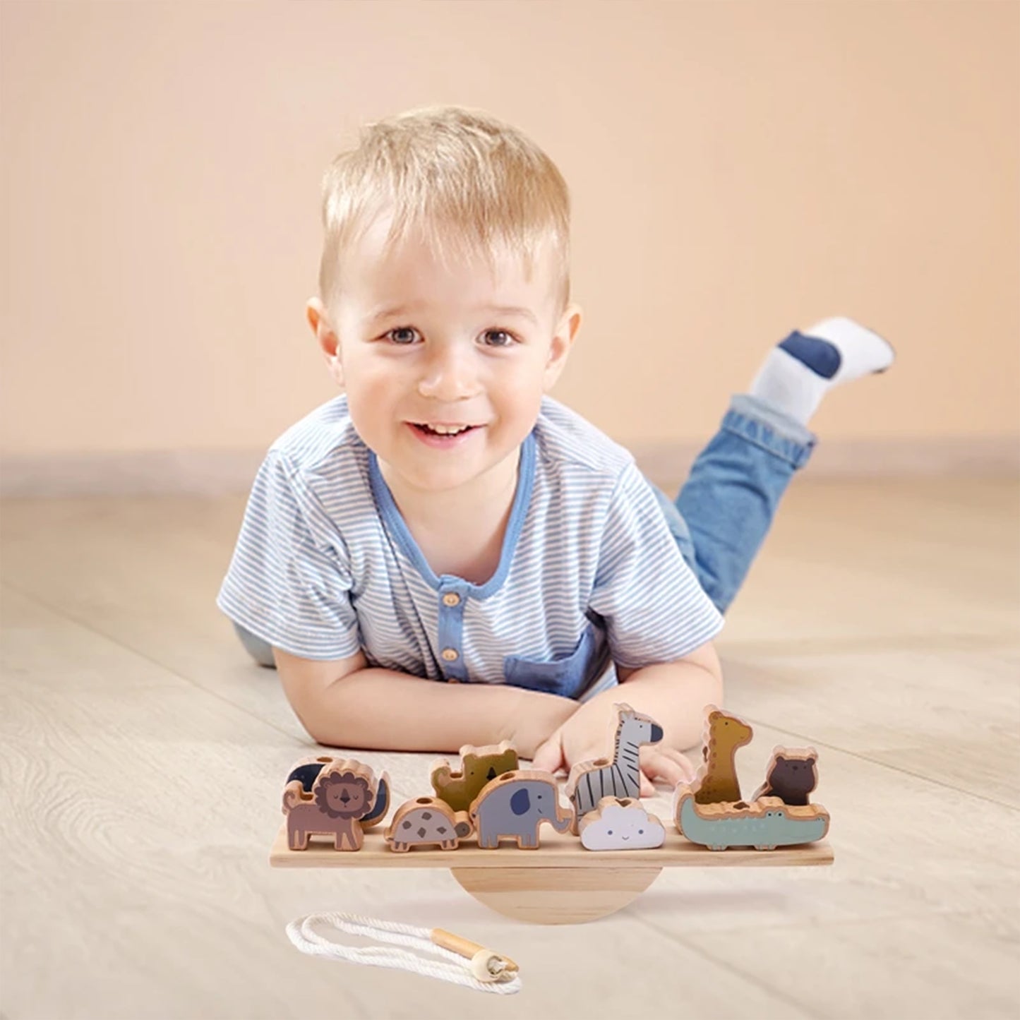 Jessruly® Jouet d'équilibre en bois Waldorf – Jeu d'empilage et de tri d'arbres, Jouet d'apprentissage Montessori, Arbres empilables sensoriels pour le jeu créatif