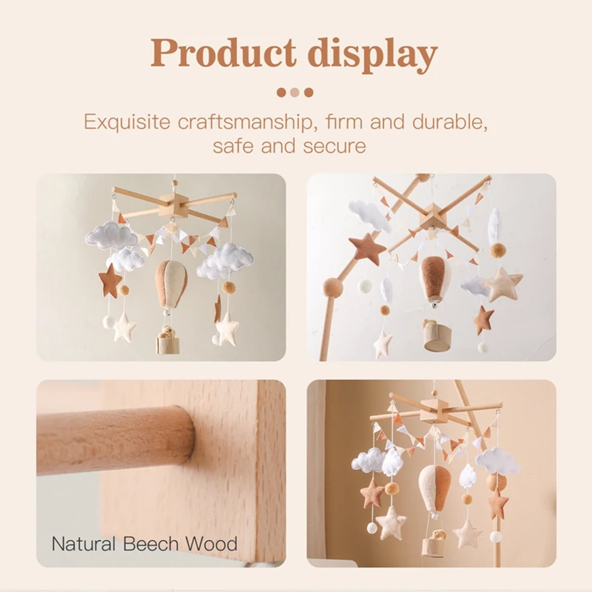 Jessruly® Neutral Hot Air Balloon Mobile