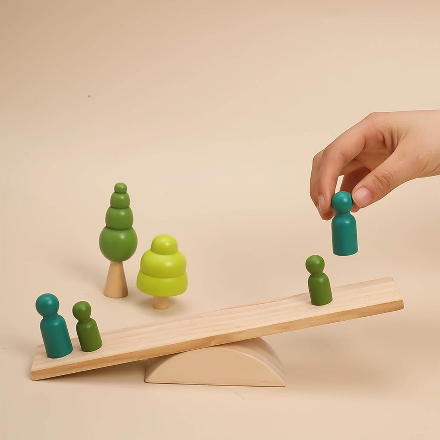 Jessruly® Jouet d'équilibre en bois Waldorf – Jeu d'empilage et de tri d'arbres, jouet d'apprentissage Montessori, arbres empilables sensoriels pour le jeu créatif