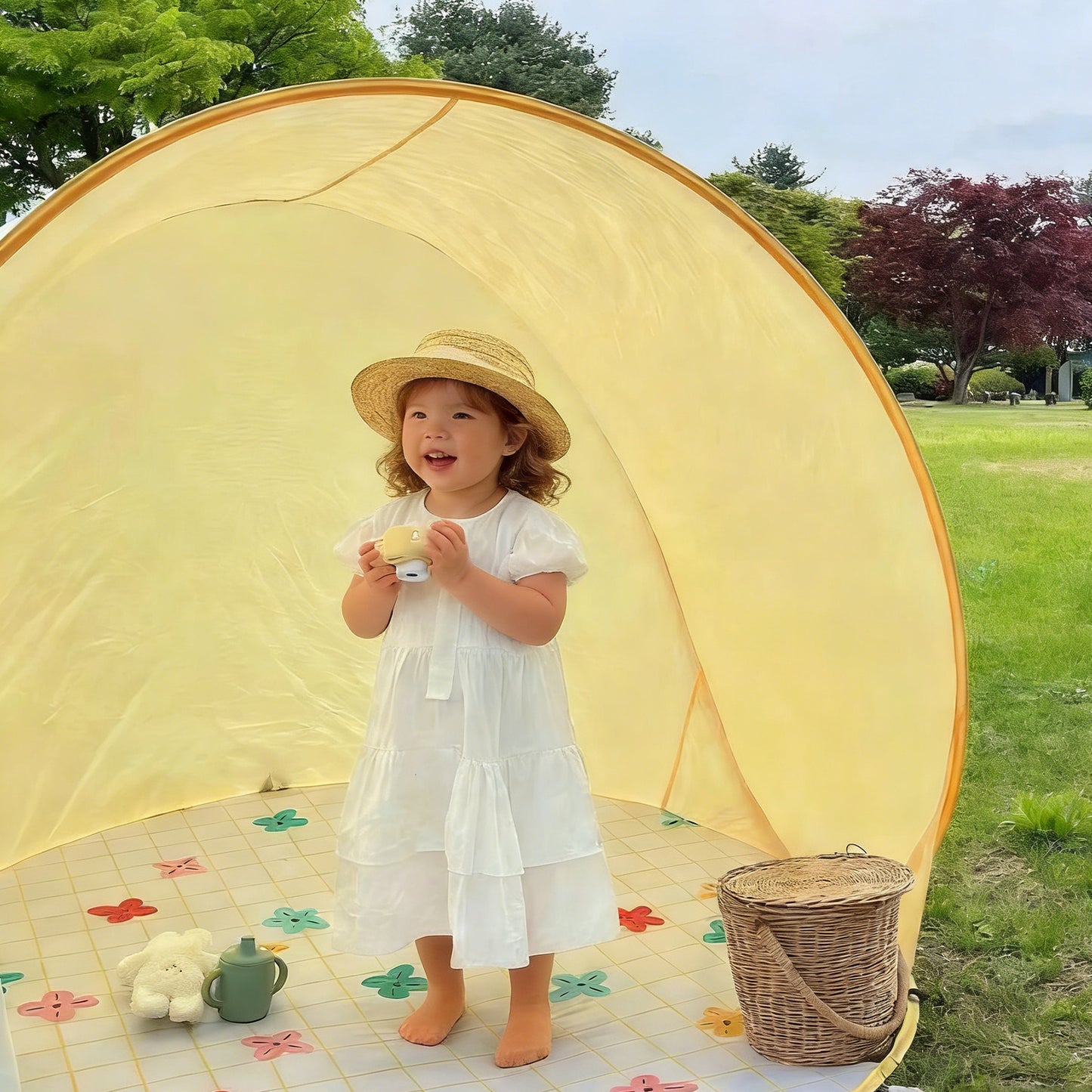 Tente de plage pop-up Jessruly® – Abri solaire pliable instantané pour les aventures en plein air, tente portable anti-UV pour la plage, le camping et la famille