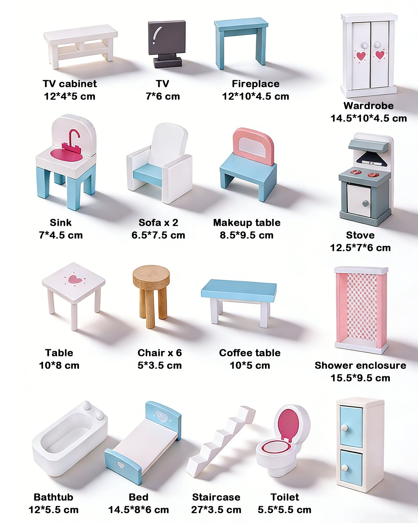 Jessruly® Wooden Dollhouse