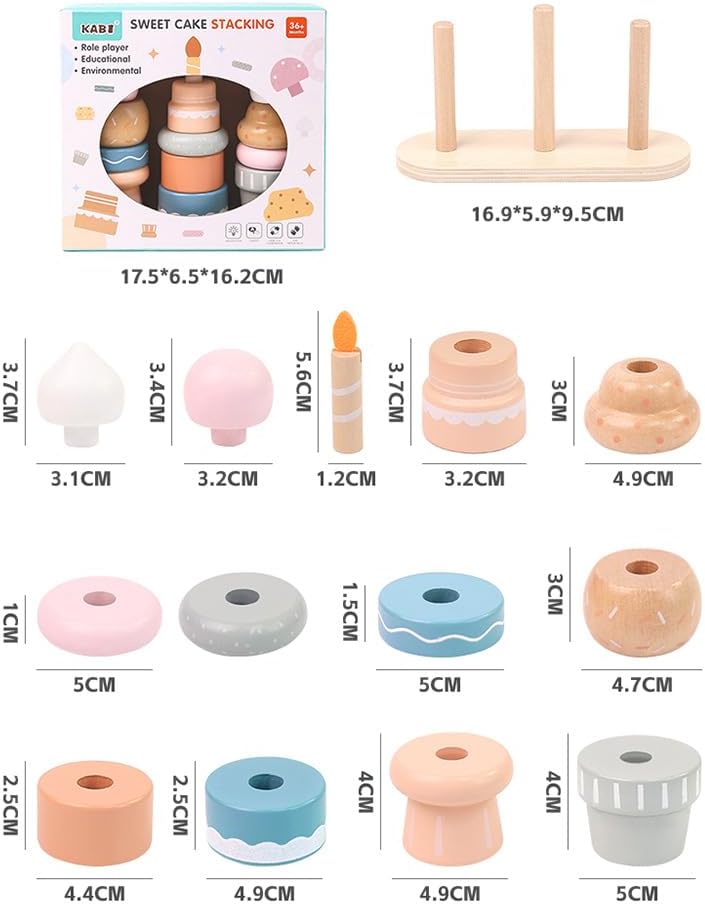 Jessruly® Wooden Pretend Play Dessert Set