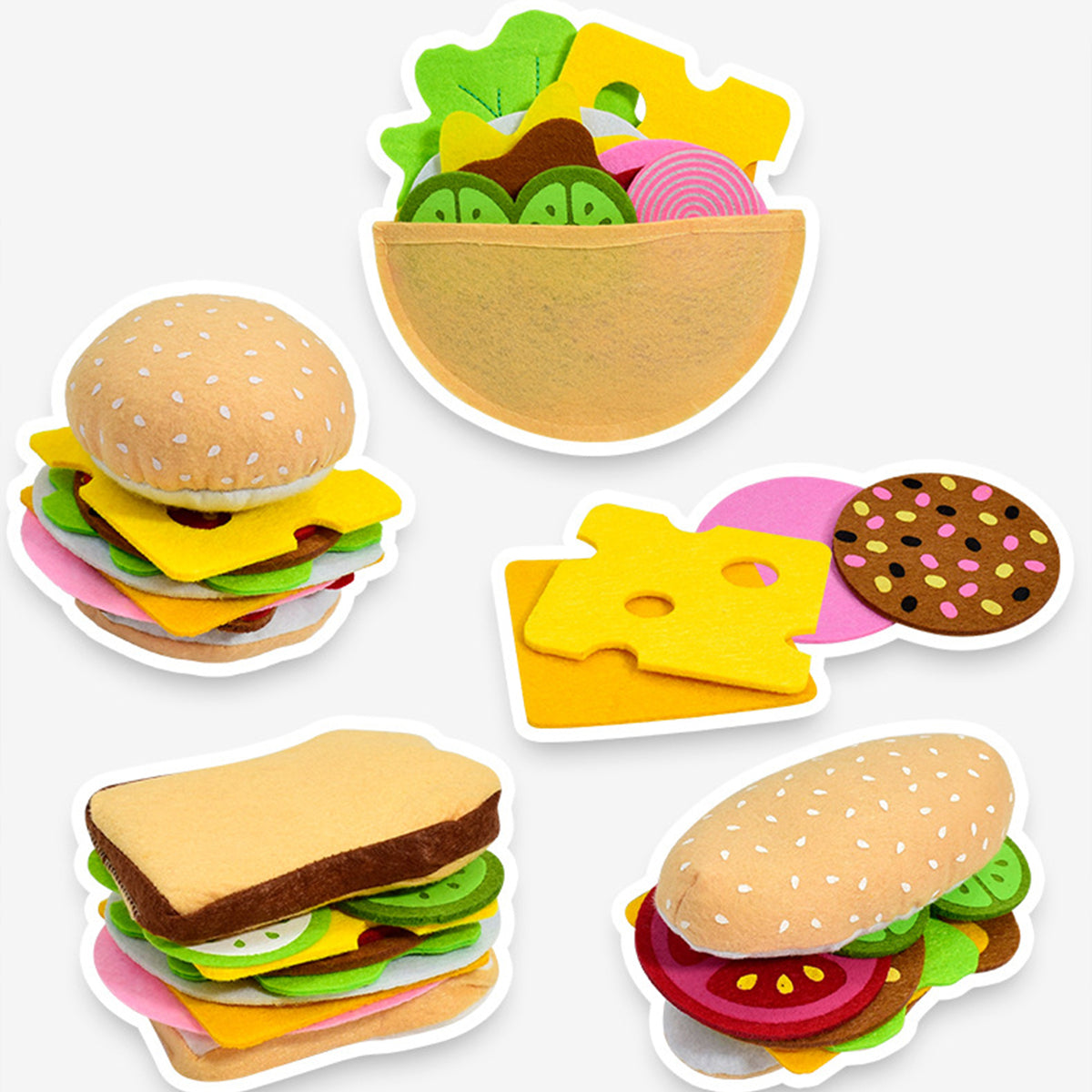 Jessruly® 28PCS Felt Food Burger Sandwich Set