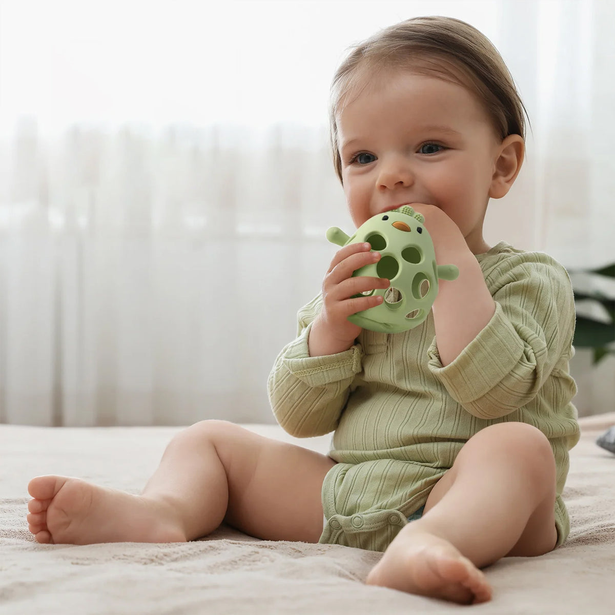 Jessruly® Pacifier Clip & Silicone Teether Glove