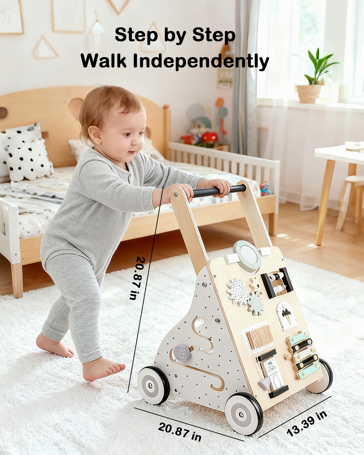Jessruly® Activity Walker – Multifunctional Push Walker with Wheels