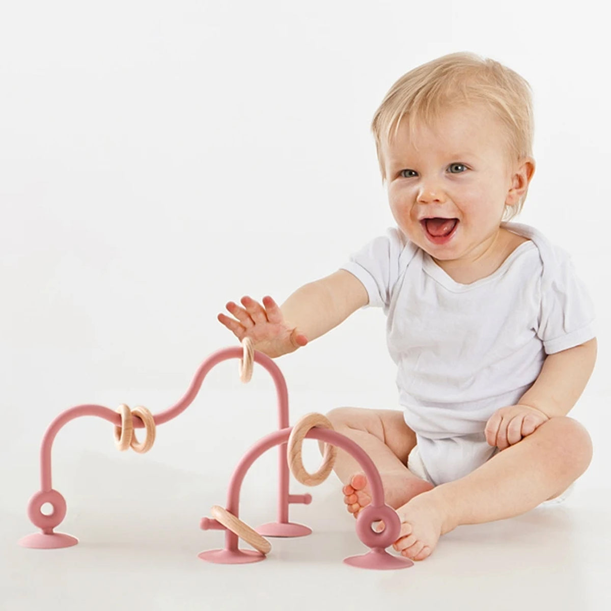 Jessruly® Silicone & Wood Teething Track Maze
