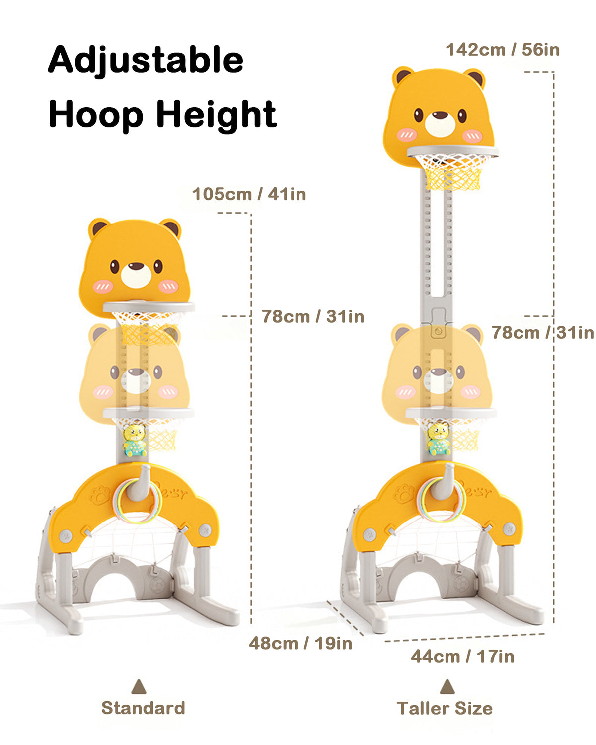 Jessruly® 5-in-1 Multifunctional Basketball Hoop Set