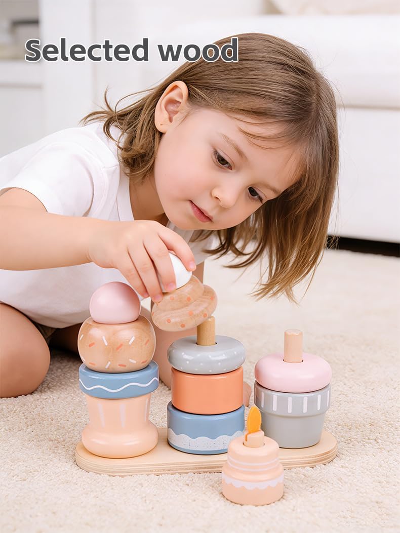 Jessruly® Wooden Pretend Play Dessert Set