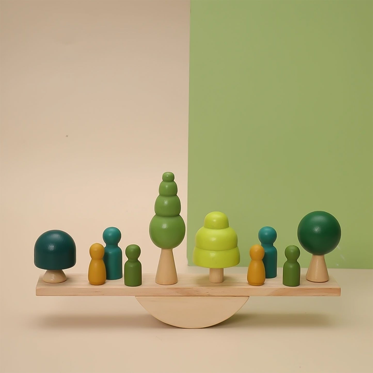 Jessruly® Jouet d'équilibre en bois Waldorf – Jeu d'empilage et de tri d'arbres, jouet d'apprentissage Montessori, arbres empilables sensoriels pour le jeu créatif