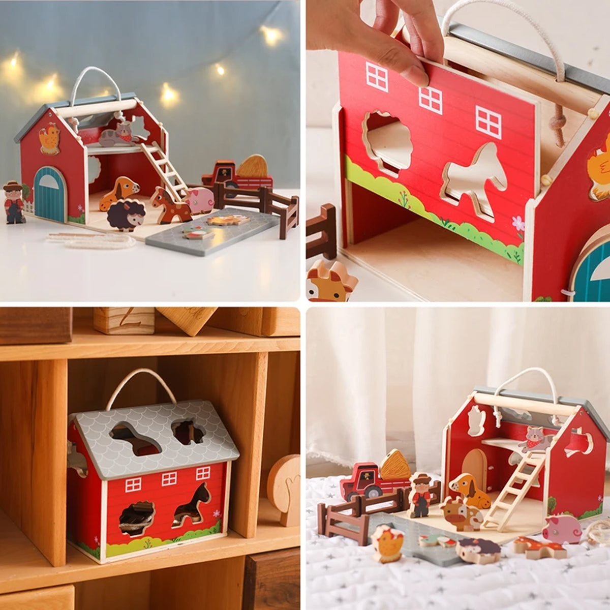 Jessruly® Montessori Wooden Farm Puzzle