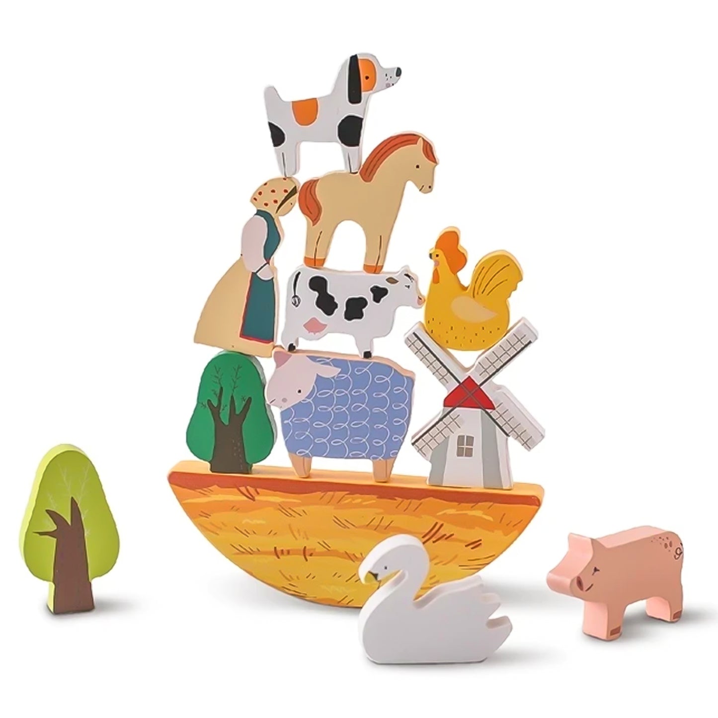 Jessruly® Wooden Farm Animals Balance Toy