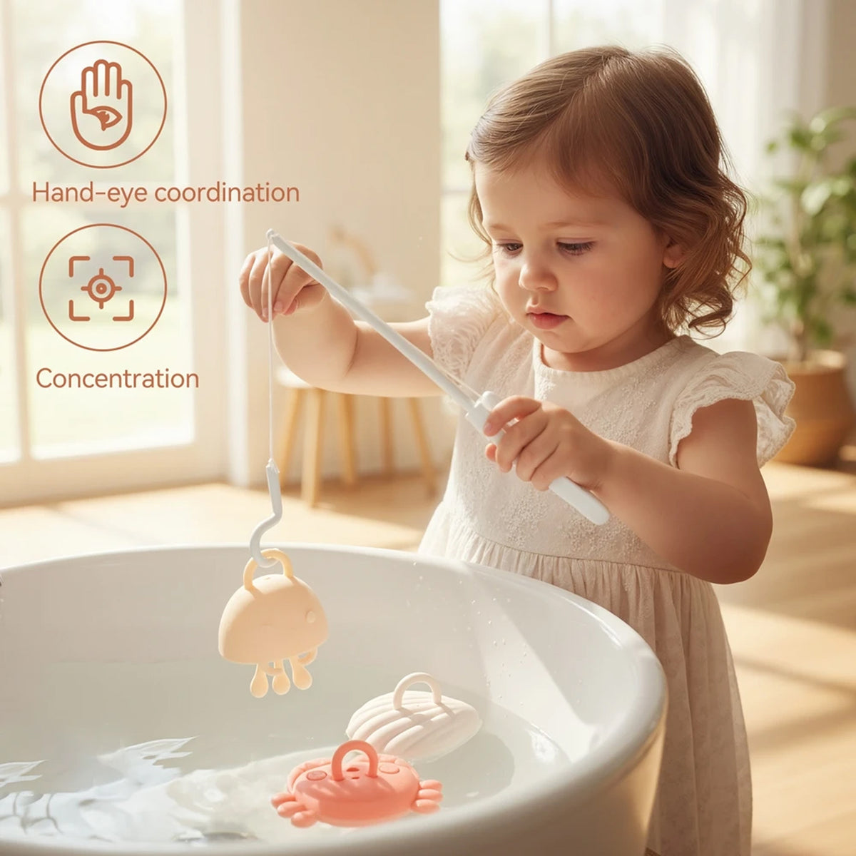 Jessruly® Silicone Fishing Game Bath Toys
