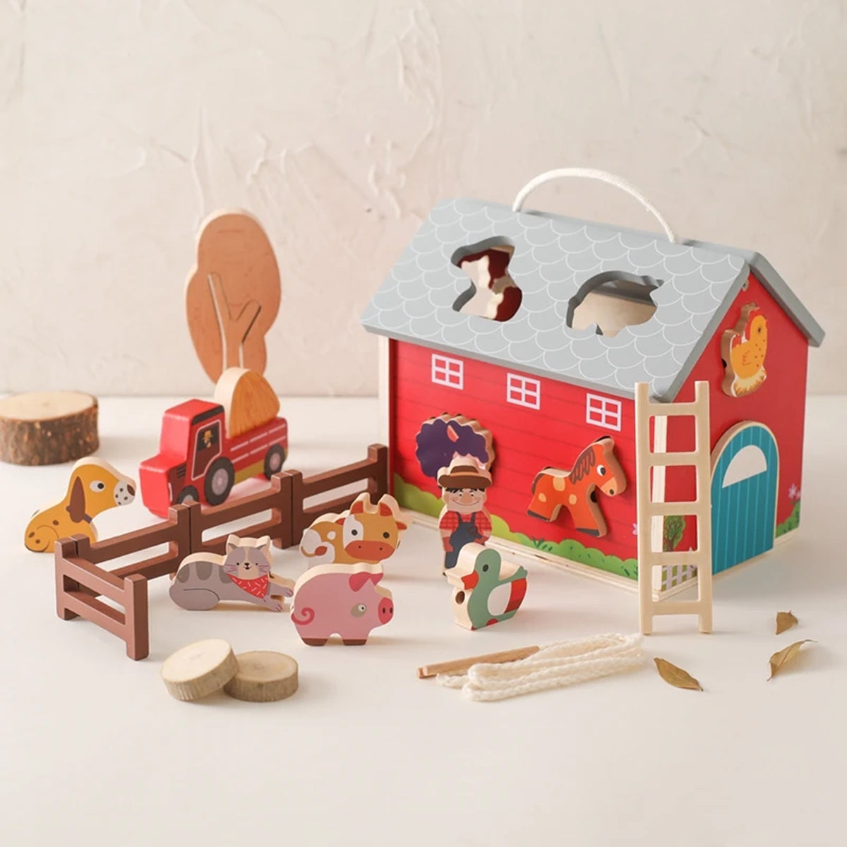 Jessruly® Montessori Wooden Farm Puzzle